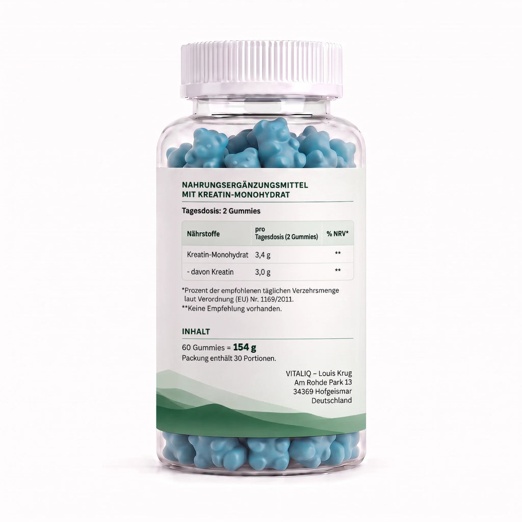Kreatin-Gummibärchen – 60 Stück